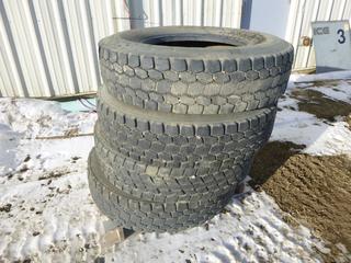 (4) Bridgestone M799 11R22.5 Tires