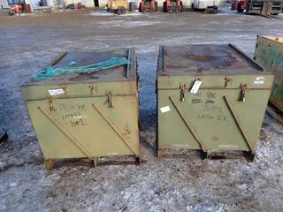 (2) Insulated Steel Totes, 48 3/4 In. x 38 In. x 36 3/4 In.