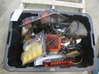 Box of Misc Lights and Wiring(S-1-2)
