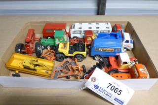 Assortment of Vintage Toy Trucks, Tractors and Trailers (Upstairs)