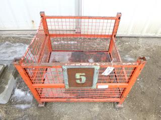 Steel Storage Crate, 41 In. x 31 In. x 30 In.