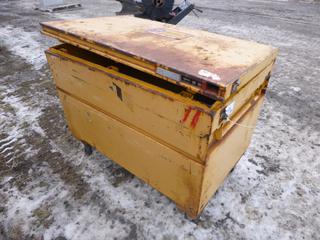 Storage Box on Casters, 30 In. x 48 In. x 39 In., C/w Contents