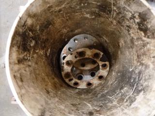 Pail of Assorted Pipe Flanges (J-3-2)