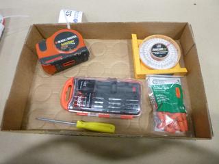 Qty of Misc. Tools, Includes Screw Driver Set, Tape Measure and More (C-2)