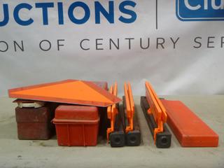 (6) Triangle Warning Kits w/ (2) Road Safety Flares and Reflective "Slow Moving" Sign (F1)