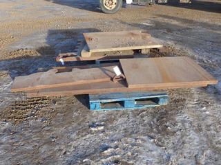Qty of Scrap Steel Plates, 2 In. and 2 1/2 In. Thick, Assorted Lengths and Widths