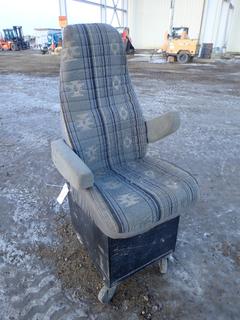 Seat Mounted on Storage Box on Casters