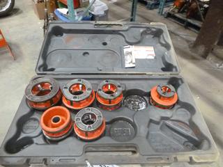 Ridgid Manual Pipe Threading Set, 3/4 In., 1 In., 1 1/4 In., 1 1/2 In., 2 In. *Note: Missing Pieces* (E-1)