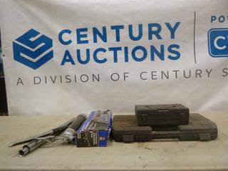 Bearing Puller Kit w/ (2) Lever Grease Guns, Power Fist Digital Laser Tachometer, Model JT100 (F1)