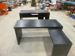 (2) Computer Work Stations, 59 In. x 25 1/2 In. x 29 1/2 In. w/ Slide Out, 16 In. x 27 In. (M-5-1)