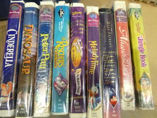 Qty of Classic Disney VHS Movies (D2)