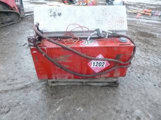 Westeel Fuel Tank / Tool Box, L Shaped *Note: Dent on Right Side of Tool Box*