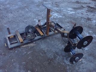 Hose Reel Rack Mounted on Sliding Attachment for Truck Bed