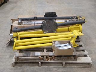 Pallet Containing Trimble GPS Mast Systems for Grader w/ Antennas 