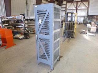 Lockable Metal Storage Cabinet, 24 In. x 24 In. x 78 In., C/w 4 Height Adjustable Shelves, (H)