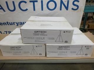 (3) Unused Ortech Pendant Lights, Model C-1120-OP3SN, (Still In Original Boxes ) (L-3-1)