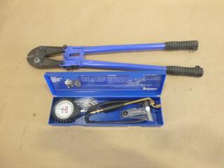 Michelin Tire Gauge, C/w 24 In. Bolt Cutters (E2)