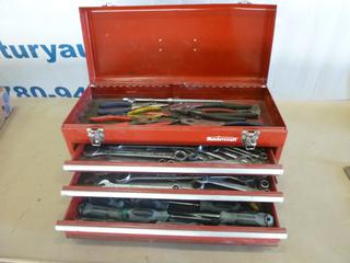 Mastercraft 3 Drawer Tool Chest Complete w/ Contents, 21 In. x 8.5 In. x 11 In. Tall (L-3-3)