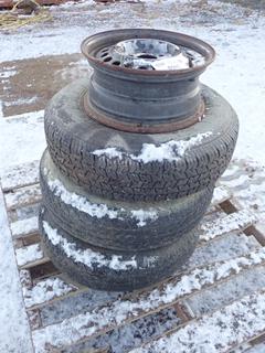 (3) Matrix Tires on Rims, P 195/75R14 M/S, C/w (1) Extra Rim