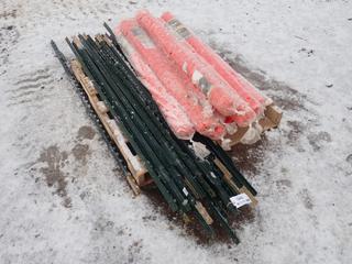 Qty of Snow Fence, C/w Poles