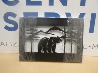 (1) Bear Mountain Shadow Box Laser Cut Picture, 12 In. x 17 In. (Upstairs)