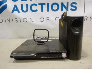 JVC DVD Player, Model XV-THS11B, C/w JVC Subwoofer, Model SP-THS11BW, S/N 1221BC (G-1)