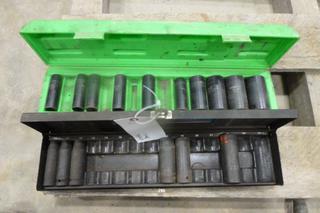 Grip And Ultra Pro 1/2 In. Dr. Deep Impact Socket Set 6 Point Metric, *Note: Incomplete Sets (E2)