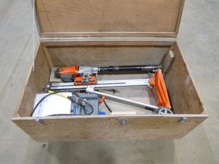 2013 Husqvarna DMS 240 Core Drill, 110V, 20A, 2400W, 50/60 Hz, SN 2013 1100019, Includes Wooden Storage Box (M-1-3)