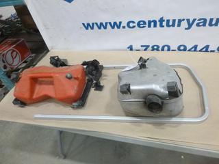 2012 Ski-Doo Summit E-Tec Parts: Muffler, Tunnel, Fuel Tank, Bumper (N-2-2)