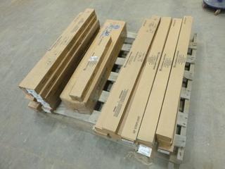 Qty of 48 In., 36 In. and (1) 24 In. Fluorescent Lights and (1) Box of 36 In. Fluorescent Bulbs (J-4-2)