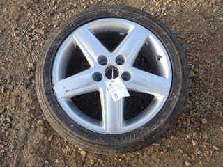 (1) Dunlop SP Sport 9090 235/145/R17 Tire w/ Rim, From an Audi