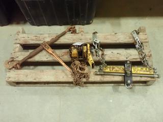 Engine Hoist Leveler, Chain Boom, Come-a-long Hoist