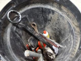 Qty of Misc Tools w/ Garbage Can