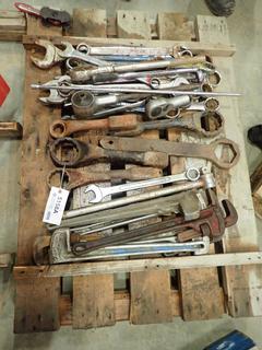 Qty of Pipe Wrenches, Hammer Wrenches.
