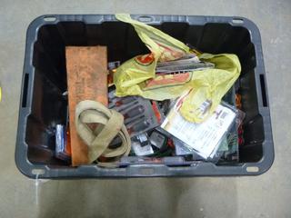 Container w/ Misc. Contents Includes Mini Disc Sander, 90 PC Heat Shrink Wire Wrap, Automotive Items (L-1-1)