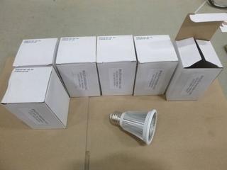 (6) Unused LED Bulbs, 6W, MS-PAR20-3E, AC120V, Dimmable Cool White (6000K), E26 Base (D2)