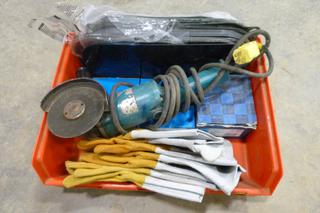 Qty or Misc. Items Includes Makita Grinder,  Grinder Discs, Welding Gloves and More (N-3-2)