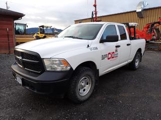 2019 Dodge Ram 1500 Classic Quad Cab Pick Up Truck C/w 3.6L VVT Gas Engine, 6-Cylinder, A/T, 4x4 And Whelen Rear Oversize Sign w/ Flashers. Showing 58,220kms. VIN 1C6RR7FG1KS582358