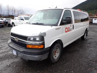 2011 Chevrolet Express Stabitrack 3500 Series Van C/w 4x2 Drive, 6L Vortec Gas Engine, Flex Fuel, 8-Cylinder, A/T, 7-Seat And Flasher. Showing 2802hrs, 58,760 Miles. VIN 1GAZG1FG0B1165677