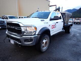 2019 Dodge Ram 5500 Heavy Duty Crew Cab Pickup Truck C/w 6.7l Cummins Turbo Diesel Engine, 6-Cylinder, A/T, 4x4, Dynamic MW Headache Rack, CM 12ft Steel Truck Bed Deck, Model 1510308, Dual Rears, Flasher, Western Striker Rear Spreader w/ Remote, 10ft With 4.5 Yard Capacity, Sn 18110720258199044-1. Showing 7534kms. VIN 3C7WRNFL6KG672824