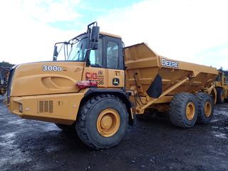 2005 John Deere 300D Articulated Dump Truck C/w 3-Speed Automatic Transmission, Mercedes Engine, 25-Ton Capacity, 45,300 kg GVM, Kenwood CB Radio, Axle Model 16R8F, 16.536 Ratio And 23.5R25 Tires @ 80%. Showing 9407hrs. VIN W0913483202B93636