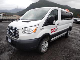 2017 Ford Transit 150 XLT Van C/w 3.5L Gas Engine, 6-Cylinder, Ecoboost, A/T, Quigley 4x4, 7-Seat, Flasher And 235/65R16 Tires @ 80%. Showing 69,109kms. VIN 1FMZK1ZG3HKB11371