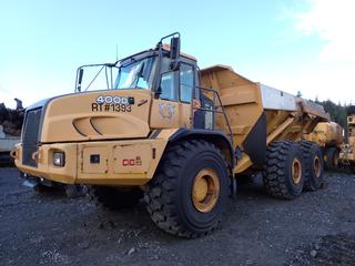 2007 John Deere 400D Articulated Dump Truck C/w Allison Transmission, Heated Box, Kenwood CB Radio And 29.5R25 Tires @ 95%. Showing 8416hrs, 37,361kms. VIN DW400DT611393