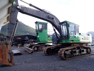 2013 John Deere 3754D Road Builder Excavator C/w 27 1/2in Double Grouser Pads, A/C Cab, Light Package, DHSP Low Profile Forestry Cab, Quick Attach, 44in Dig Bucket w/ Accurate Thumb, Operations Manual, Brush guards And U/C 70%. Showing 7761hrs. SN 1FF3754DJD0370081