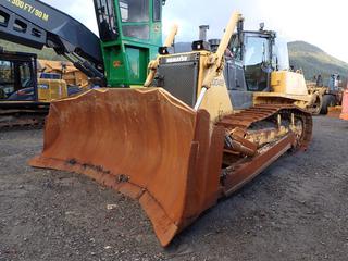 2007 Komatsu D155AX-6 Crawler Dozer C/w Angle Blade, Komatsu 4DD05Z Single Shank, Double Barrel Hydraulic Ripper, Sn 80048, Light Package, 26in Single Grouser Pads, 13ft Blade, Kenwood CB Radio, Esperia KRH-M888 Cassette Player/Stereo Receiver Radio And U/C @20%. SN 80048