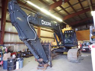 2010 John Deere 450D LC Excavator C/w 36in Triple Grouser Pads, Light Package, Brush Guards And Quick Attach Accurate Thumb. Showing 8517hrs. SN 1FF450DXTA0913945