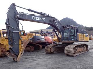 2019 John Deere 470G LC Excavator C/w ROPS Model 4704428C, 35 1/2in Triple Grouser Pads, Quick Attach, Plumbed, Brandt Thumb, Light Package, Brush Guard, Ice Breakers And Rear Camera. Showing 8037hrs. SN 1FF470GXVKF236147