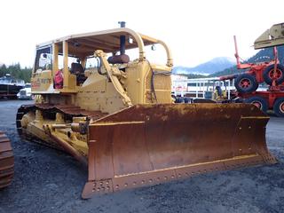 1978 Caterpillar D8K Crawler Dozer C/w Cat Engine Model D342, 24in Single Grouser Pads, 14ft Blade, Light Package, Open Cab, 3-Speed, Carco J120PS Rear Winch, Sn 2816, , Sn 17S9889 And U/C 20%. Showing 10,808hrs. SN 77V9178 *Note: Seat Damage*