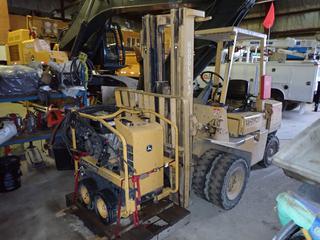 1991 Hyster Model H60Xl-MIL Forklift C/w 6,000 Lb. Capacity, 3-stage Mast, Pneumatic Cushion Tires, Gas. Showing 2052hrs. SN B177G4183M *Note: Seat Damaged*