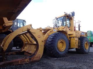 1990 Caterpillar 980C Front End Wheel Loader C/w Weldco Log Grapple, Brush Guard, Kidde Vehicle Fire Suppression System, Light Package And 29.5-25 Tires. Showing 22,952hrs. SN 63X09041